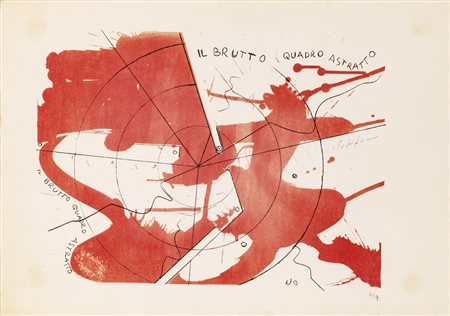 MARIO SCHIFANO (1934-1998)Il brutto quadro astratto, '60Litografiacm...