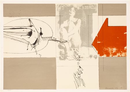 PAOLO BARATELLA (1935)Senza Titolo, 1964Litografiacm 50x70Firma, datazione e...