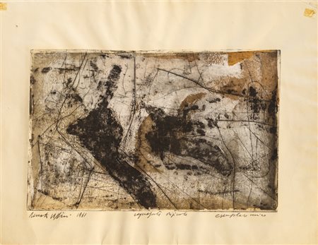 RENATO VOLPINI (1934-2017)Senza Titolo, 1961Monotipo su carta - Esemplare...