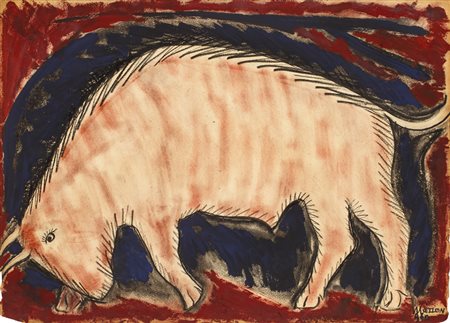 GALLIANO MAZZON (1896-1978)Senza Titolo, 1960Tecnica mista su cartoncinocm...