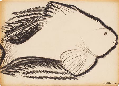 GALLIANO MAZZON (1896-1978)Senza Titolo, 1960Tecnica mista su cartoncinocm...