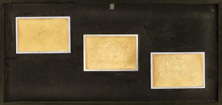 ALIGI SASSU (1912-2000)Senza Titolo, 1974Cofanetto contenente 3 placche in...