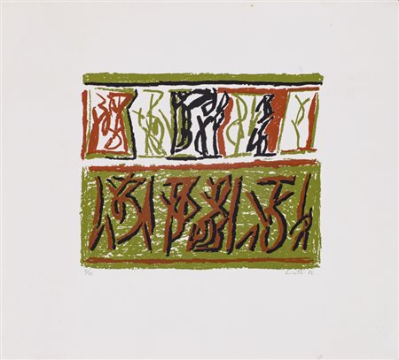 RICCARDO LICATA (1929-2014)Senza Titolo, 1982Litografiacm 45x49,5Firma e...