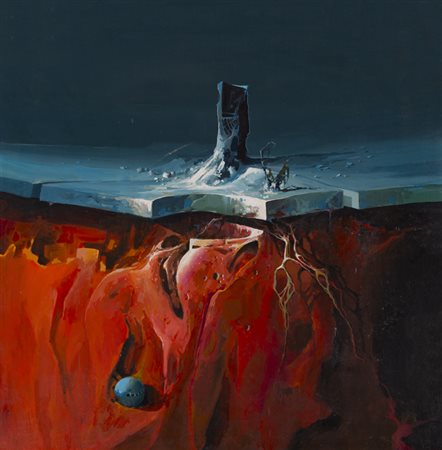 MARIO ROSSOSenza Titolo, 1976Acrilici su telacm 60x60Firma e località...