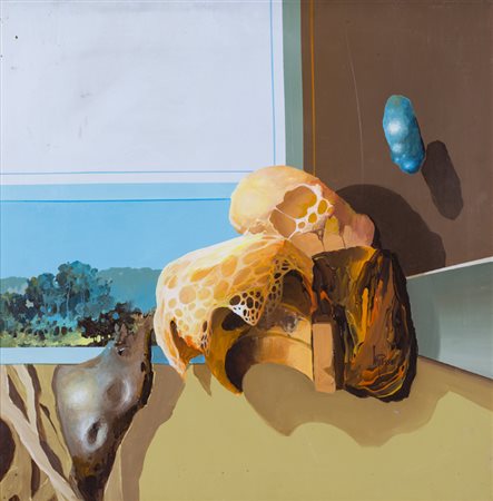 MARIO ROSSOSenza Titolo, 1976Acrilici su telacm 50x50Firma e località...