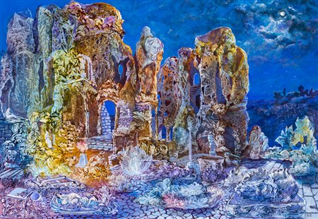 VINCENZO FANTI (1929)Senza TitoloAcrilici su telacm 70x100Firma al fronte