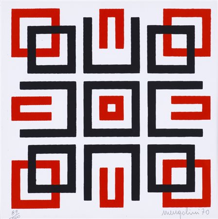ALDO MENGOLINI (1930)Senza Titolo, 1970Serigrafiacm 22,5x22,5Firma, datazione...