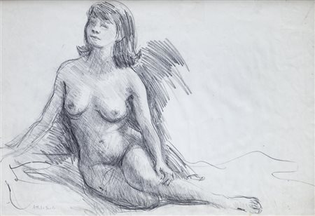 ATTILIO MELO (1917-2012)Senza TitoloMatita su cartacm 32x47Firma al fronte