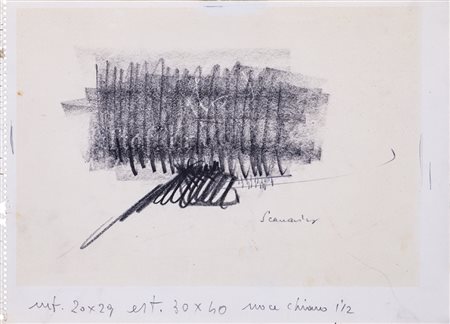 EMILIO SCANAVINO (1922-1986)Senza Titolo, 1960Grafite, carboncino e matita...