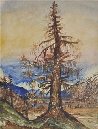 Otto Dix (Untermhaus 1891 – Singen 1969) Paesaggio alpino, 1938;Acquerello,...