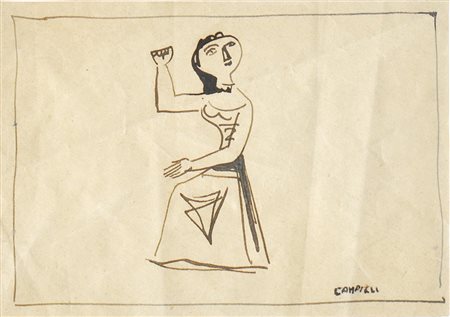 Massimo Campigli (Max Ihlenfeld 1895 – Saint-Tropez 1971) Figura di...