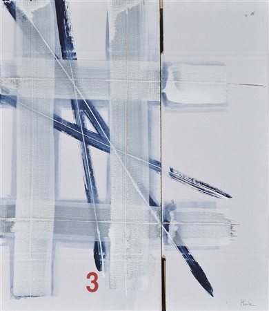 Guido Strazza Senza titolo, 2004;Acrilico su cartone da imballaggio, 52,5 x...