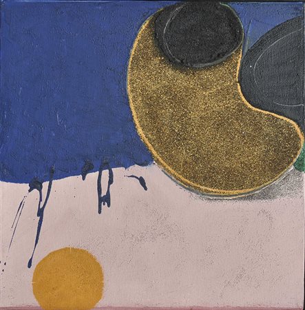 Walter Fusi Senza titolo;Tecnica mista su tela, 35 x 35 cm Firma al retro...