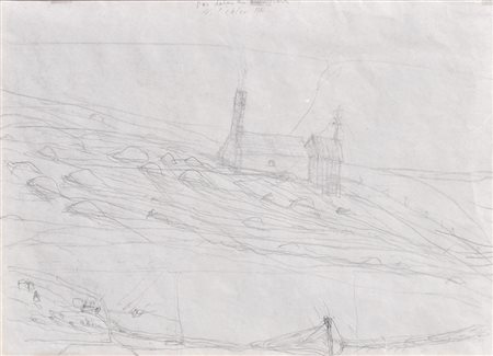 Walter Pichler Das Leben an einem Bach (Eggental), 1982;Matita su carta, 20,5...