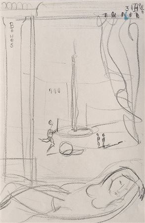 David Bowes Senza titolo, 1986;Carboncino, 49,5 x 32,5 cm Firma e data...