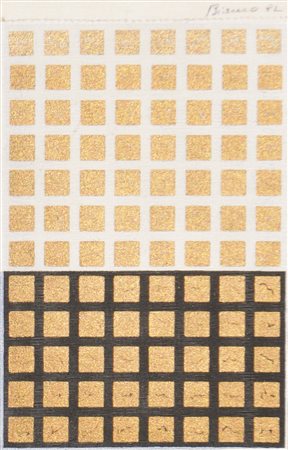 Remo Bianco (Mailand/Milano 1922 – 1988 Tableaux dores, 1982;olio su stoffa,...