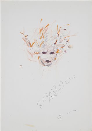 Mario Schifano Ritratto anemico, anni ’80 ca;Smalto su cartone, 99,8 x 70 cm...