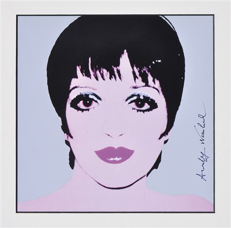 Andy Warhol Liza Minelli, 1987;Offset a col. su cartone lucido, 20,5 x 20,5...
