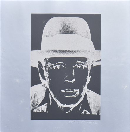 Andy Warhol Joseph Beuys, 1980;Offset su cartone lucido, 22,7 x 22 cm Firma e...
