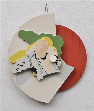 Gianfranco Pardi (1933 – 2012 Sagoma 6, personaggio, 1966;Legno sagomato con...