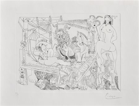 Pablo Picasso (Malaga 1881 - Mougins 1973) Senza titolo (dalla serie 347...