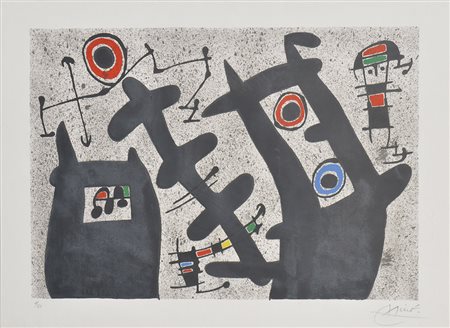 Joan Mirò (Barcelona 1893 - Palma 1983) Le lézard aux plumes d’or,...
