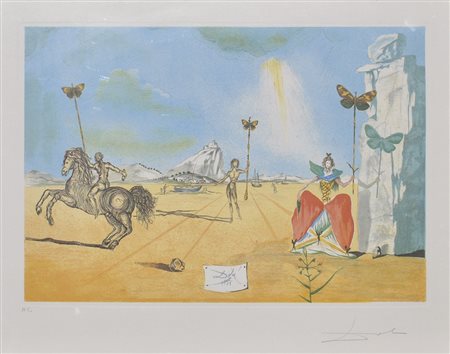 Salvador Dalì (Figueres 1904 - 1989) Senza titolo, 1951;Litografia a col., 40...