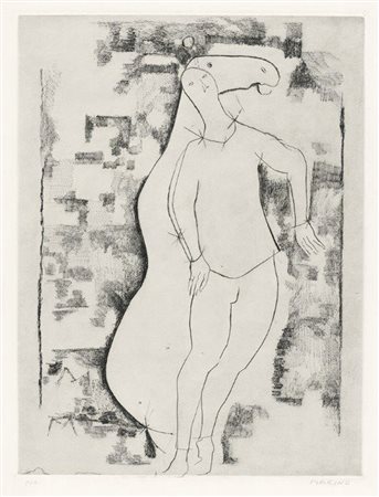 Marino Marini La sorpresa, 1974;Acquaforte/puntasecca su carta Magnani, 99 x...