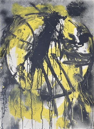 Emilo Vedova Nel tempo, 1999;Serigrafia a col., 83,5 x 57,5 cm Firma, data e...