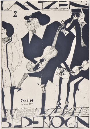 Horst Janssen Laatzen’s Bilderbogen, 1966/67;2 zincografie, ciascuna ca. 62 x...