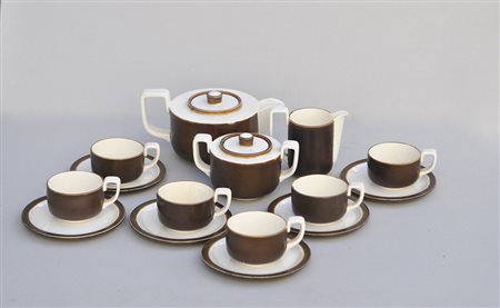 Giò Ponti (Mailand/Milano 1891 - 1979) Servizio da the, 1936;6 tazze con...