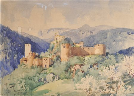 Aldo Raimondi (Rom 1902 – Mailand 1997) Schloss Sigmundskron, 1939;Aquarell,...