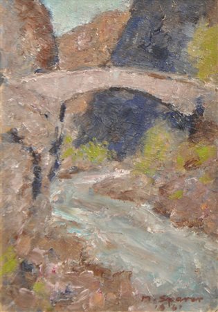 Max Sparer Eggentaler Schlucht, 1964;Öl auf Karton, 35 x 25 cm, gerahmt...