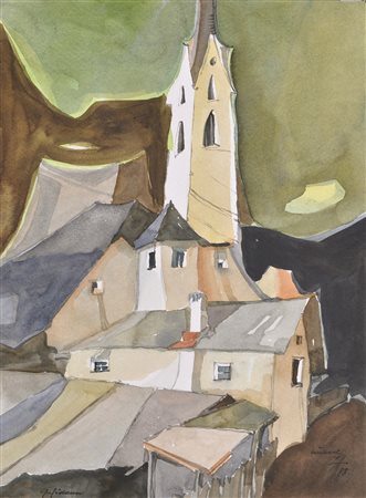 Hubert Zanol (Brixen 1936 – Neustift 2004) Gufidaun, 1983;Aquarell, 30,8 x 23...