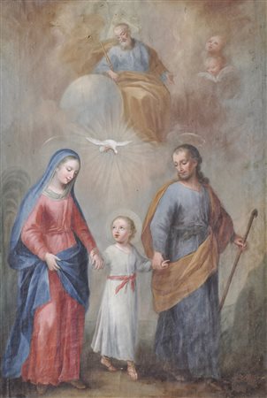 Maria Anna Moser (Schwaz 1758 – 1838) Hl. Familie, 1818;Öl auf Leinwand, 44 x...