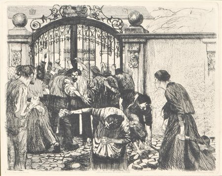 Käthe Kollwitz Sturm, 1897;Radierung, 23,2 x 29 cm (Platte), 24 x 30,5 cm...