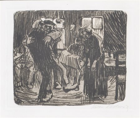 Käthe Kollwitz Hamburger Kneipe, 1901;Radierung, Vernis mou, 19 x 24,5 cm...