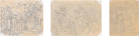 Adrian Ludwig Richter Anbetung der Hirten, Einzug Jesu in Jerusalem...;Jesus...