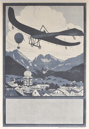 F. Niebler Plakat „Innsbrucker Flugtage“, 1912;Farblithografie, 100,6 x 70,3...