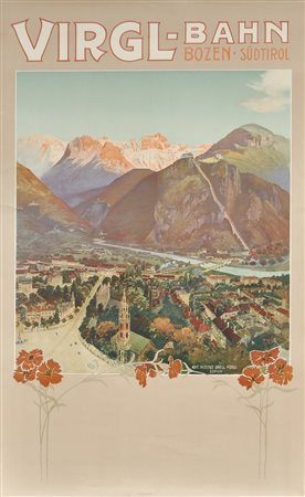 Art. Institut Orell Füssli Zürich/Zurigo Plakat „Virgl-Bahn Bozen-Südtirol“,...