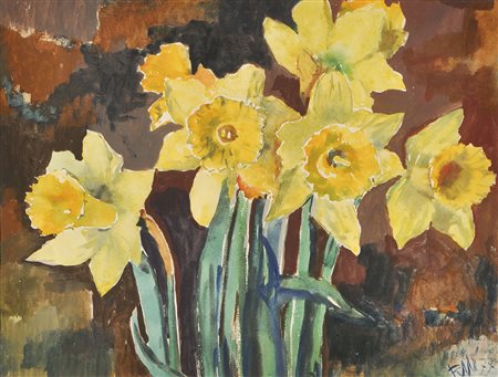Raimund Wörle (Innsbruck 1896 – 1979) Narzissen;Aquarell, 30,7 x 40 cm,...