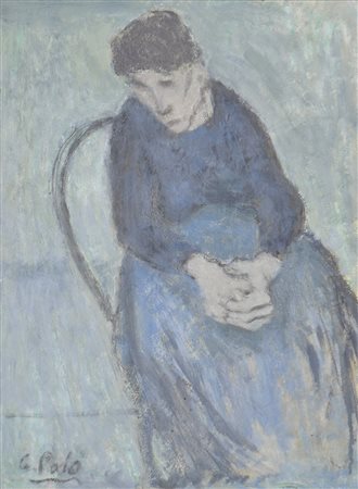 Guido Polo (Borgo Valsugana 1898 – Trient 1988) Trentiner Bäuerin, 1944;Öl...