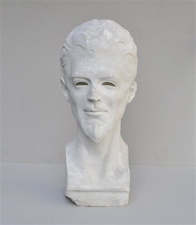 Livio Fausto Sossass Cesare Battisti, 1942;Gips, Höhe 58 cm Signiert u. datiert