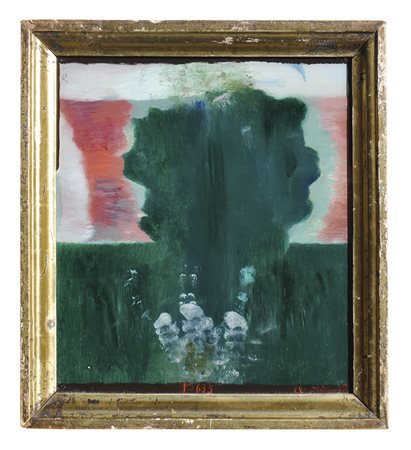 Peter Prandstetter Hinterglasmalerei Nr. 635, 1993;22,5 x 20 cm, gerahmt...