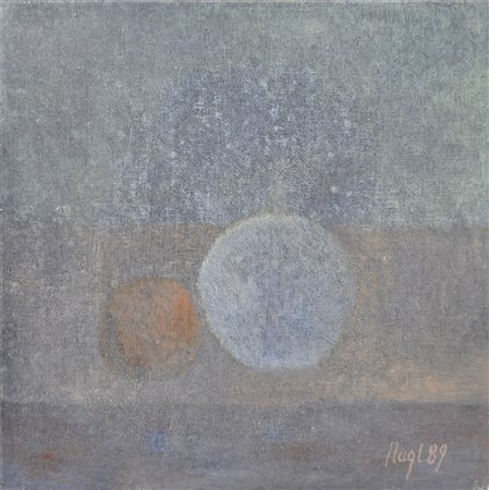 Walter Nagl (* Grinzenz 1939) Blaues Stillleben, 1989;Öl auf Leinwand, 30 x...