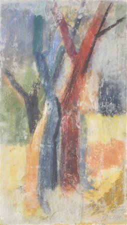 Hans Ebensperger (Prad am Stilfserjoch 1929 – 1971) Landschaft mit Bäumen,...