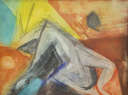 Hans Ebensperger Stürzende Figur, 1965;Aquarell, Bleistift, 23 x 31,5 cm,...