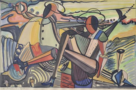 Gustav Hessing (Czernowitz 1909 – Wien 1981) Ohne Titel, 1965;Gouache, 41 x...