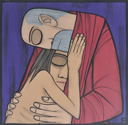 Peter Fellin Der verlorene Sohn, um 1950;Tempera auf Holz, 66 x 65 cm...