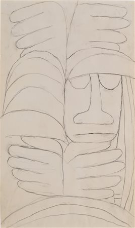 Peter Fellin (Revò, Nonstal 1920 – Meran 1999) Der Schöpfer, um 1950;Kohle,...